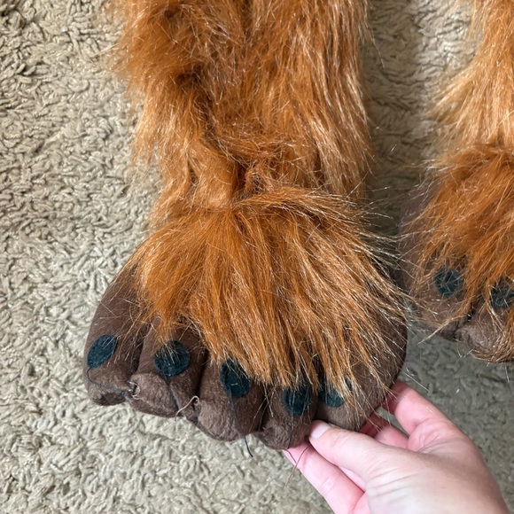 Star Wars Full Body Chewbaca Kids Furry Brown Costume Large BROKEN ZIPPER - Picture 2 of 7